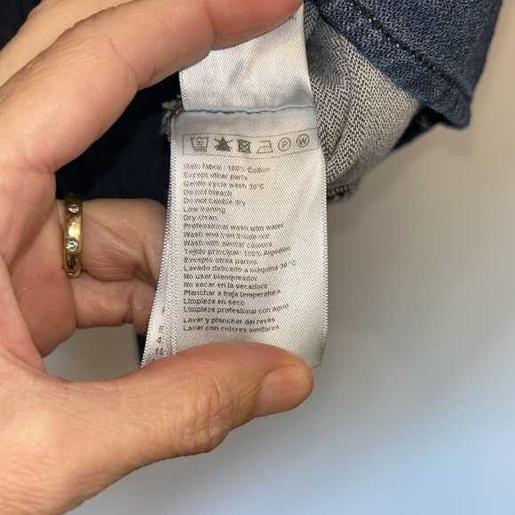 Ba&sh Honey Puff Short Sleeve Blue Denim Top - Picture 9 of 10